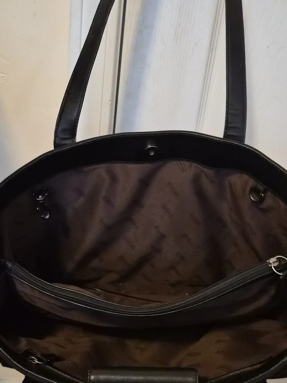 Coach Black Tote Bag with Leather Handles